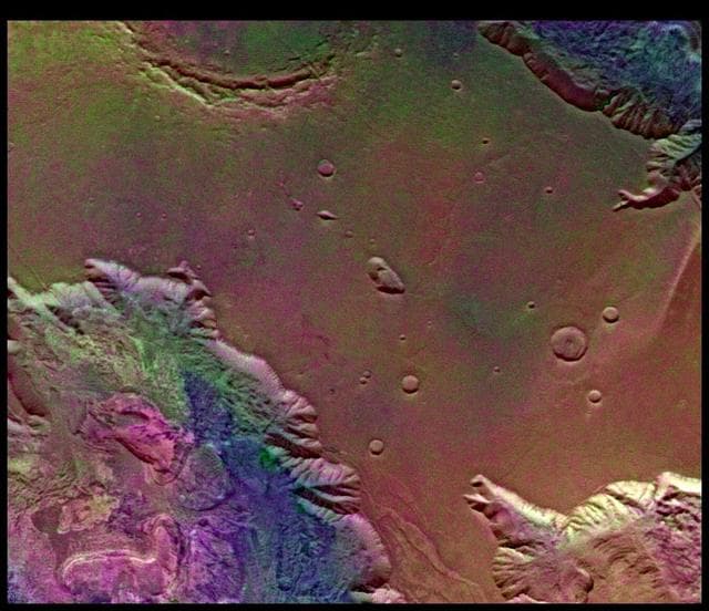 NASA image: West Candor Chasm Enhanced Color
