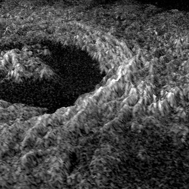 NASA image: Venus - 3-D Perspective of Golubkina Crater