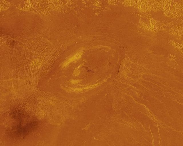 NASA image: Venus - False Color of Sacajawea Petera