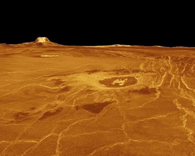 NASA image: Venus - 3-D Perspective View of Eistla Regio