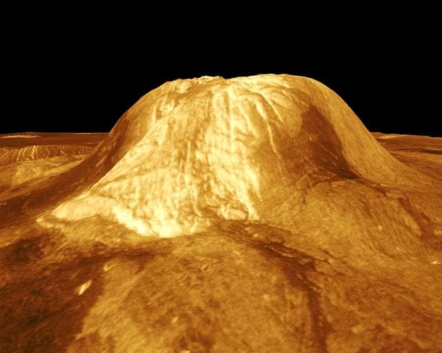 NASA image: Venus - 3-D Perspective View of Gula Mons