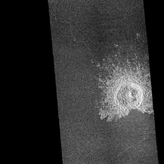 NASA image: Venus - Impact Crater in Guinevere Planitia