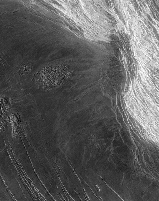 NASA image: Venus - Lakshmi Planum and Maxwell Montes