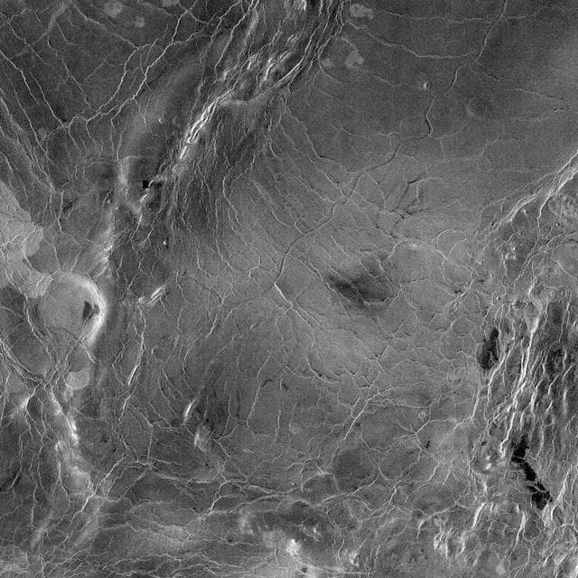 NASA image: Venus - 600 Kilometer Segment of Longest Channel on Venus