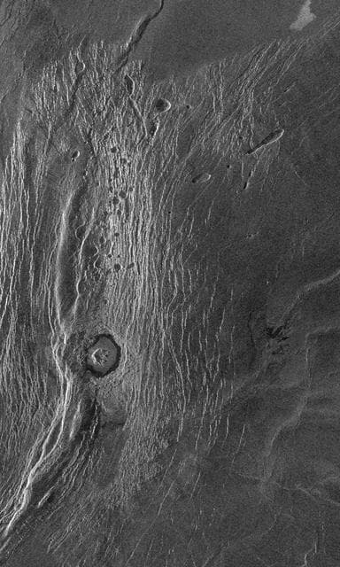 NASA image: Venus - Wanda Crater in Akna Montes