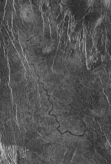 NASA image: Venus - Sinuous Channel