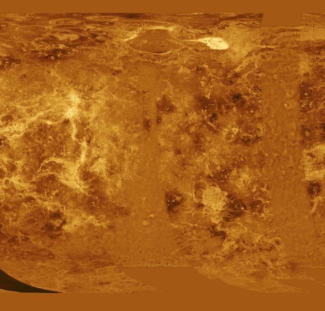 NASA image: Venus - Simple Cylindrical Map of Surface Western Half