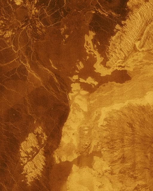 NASA image: Venus - False Color of Bereghinya Planitia