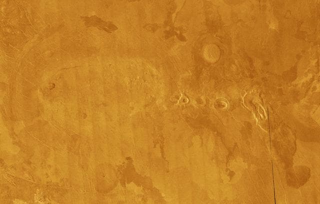 NASA image: Venus - False Color of Volcanic Plains