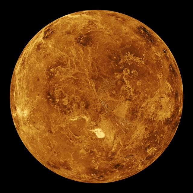 NASA image: Venus - Computer Simulated Global View of the Northern Hemisphere