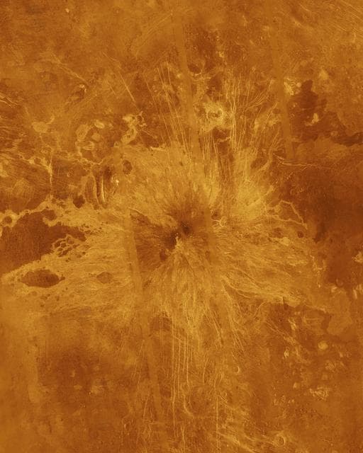 NASA image: Venus - Simulated Color of Ushas Mons
