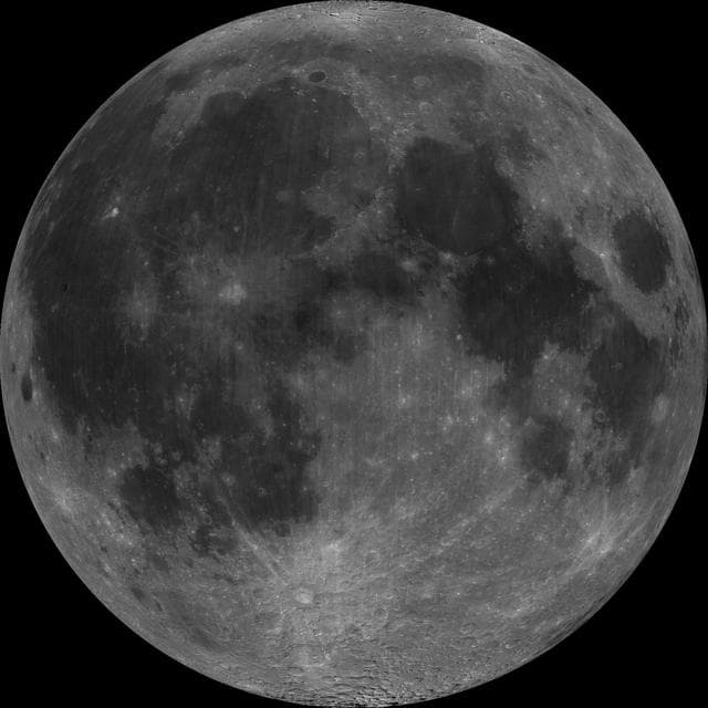NASA image: Nearside of Earth's Moon as Seen by the Clementine Spacecraft