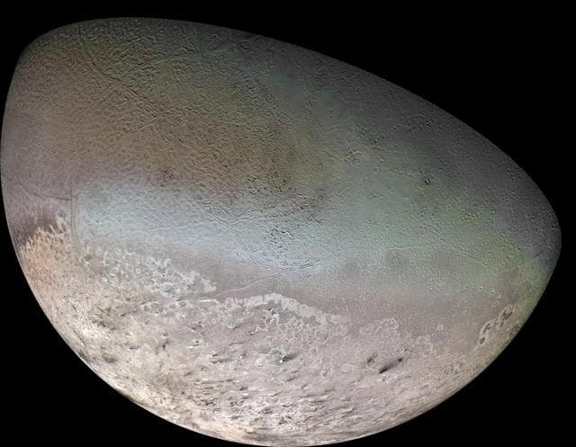 NASA image: Global Color Mosaic of Triton