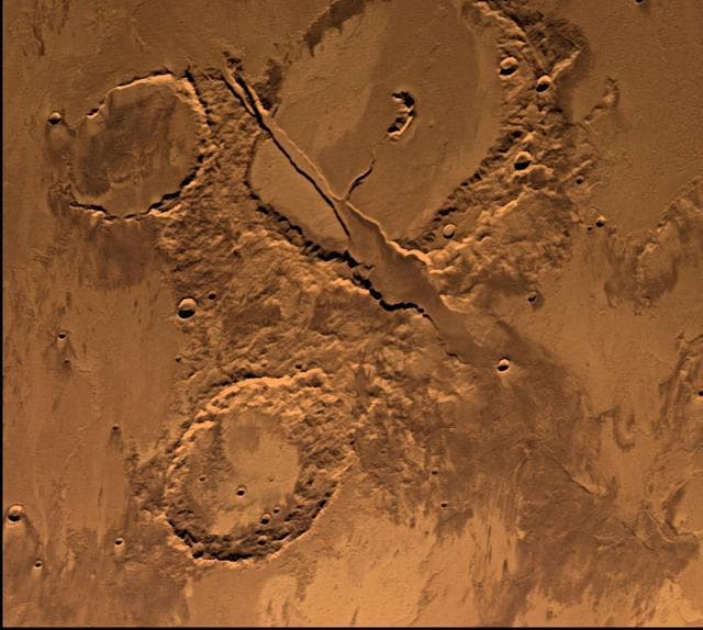 NASA image: Memnonia Fossae, Approximately Natural Color