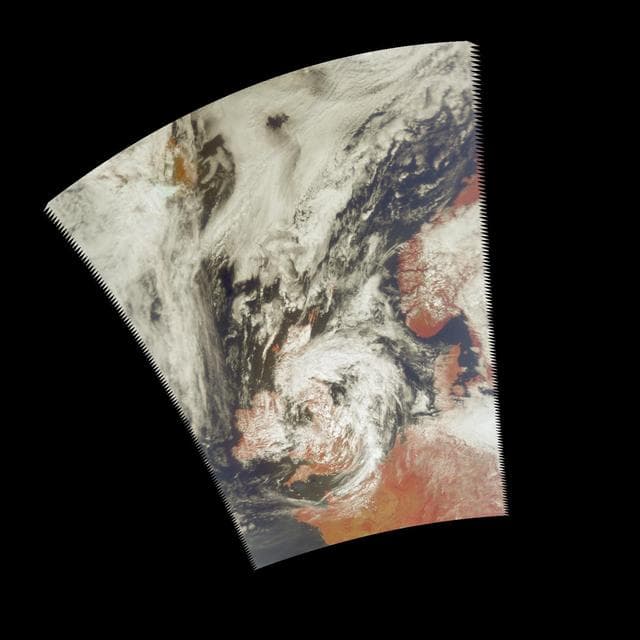 NASA image: AIRS First Light Data: Northern Europe, July 20, 2002