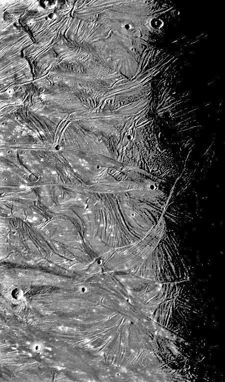 NASA image: Ganymede at 87,000 miles