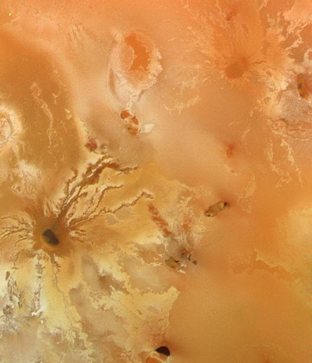 NASA image: Io Surface Deposits and Volcano