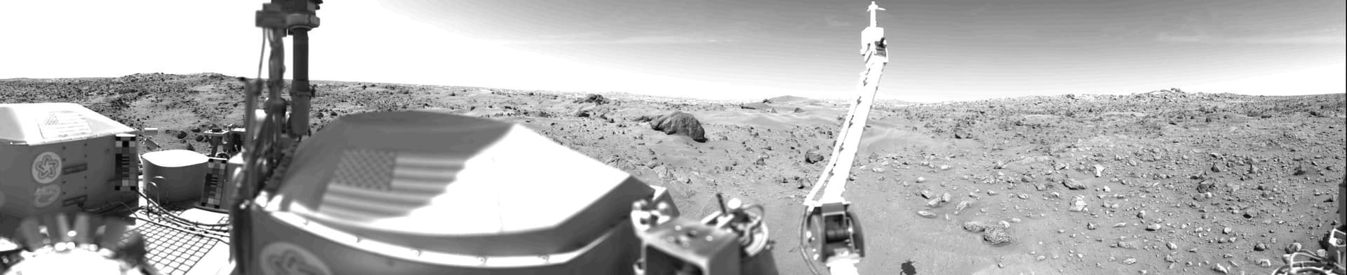 NASA image: Sand Dunes And Large Rocks Revealed By Camera 1