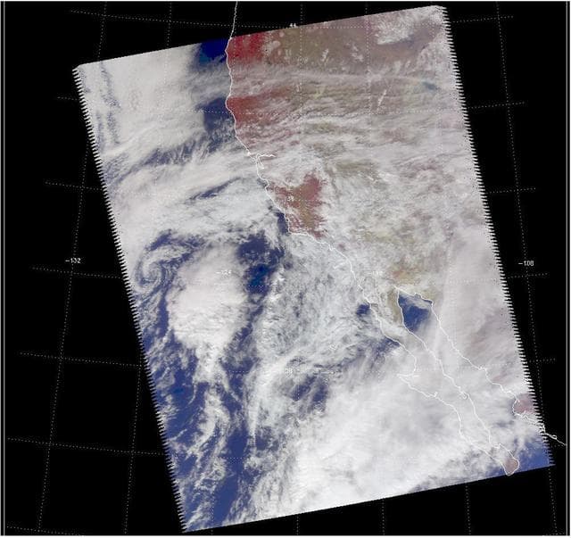 NASA image: Viewing a California Storm