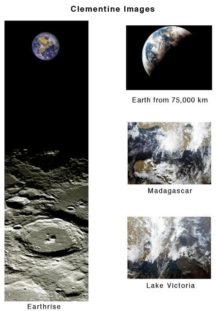 NASA image: Clementine Images of Earth and Moon