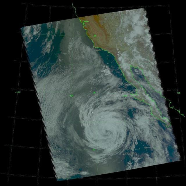 NASA image: Tropical Storm Blas off the Pacific Coast of Mexico