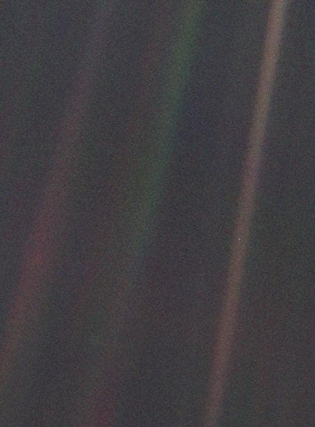 NASA image: Solar System Portrait - Earth as Pale Blue Dot