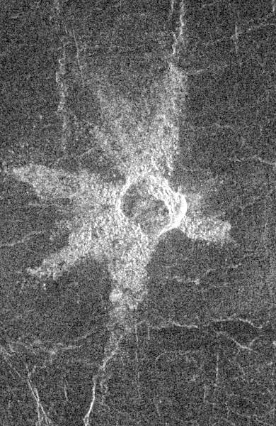NASA image: Venus - Large Impact Crater in the Eistla Region