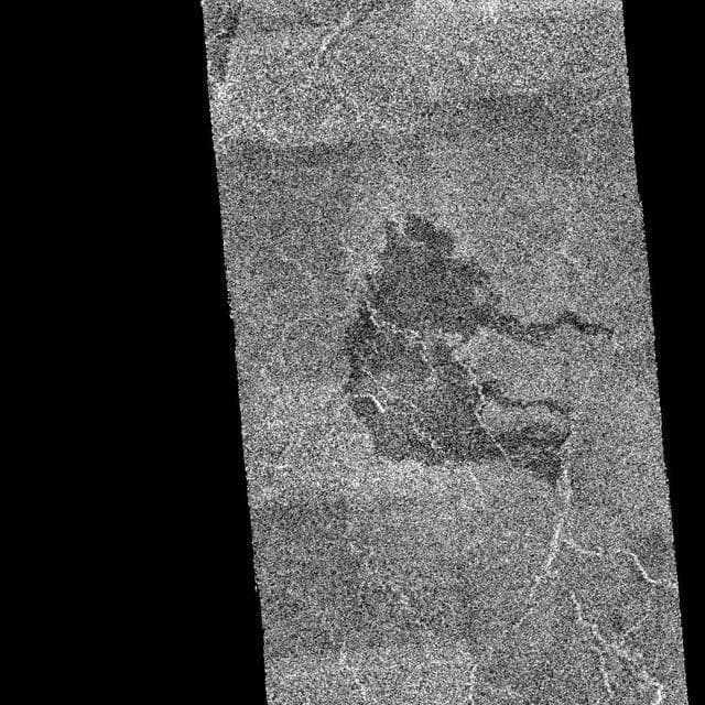 NASA image: Venus - Dark Volcanic Lava Flows