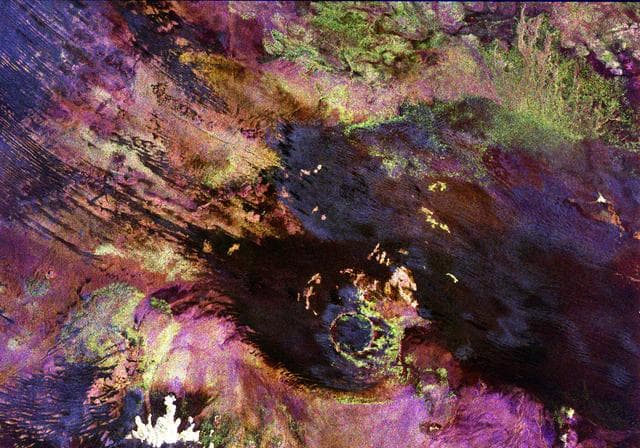 NASA image: Roter Kamm Impact Crater in Namibia