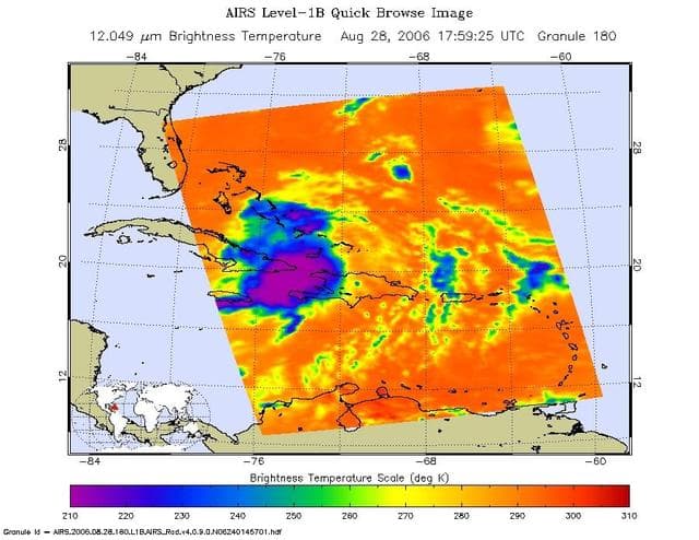 NASA image: Tropical Storm Ernesto over Cuba