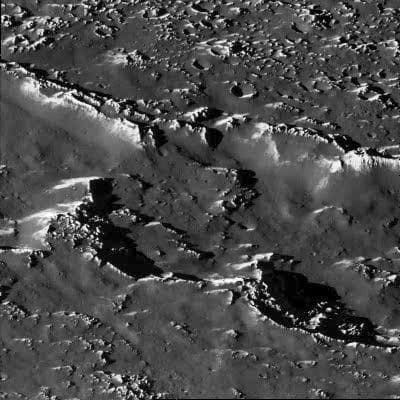 NASA image: A Chain of Impact Craters on Callisto