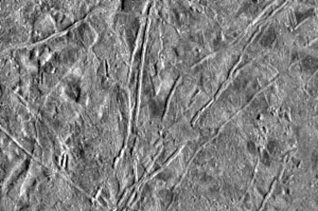 NASA image: Flows on Europa