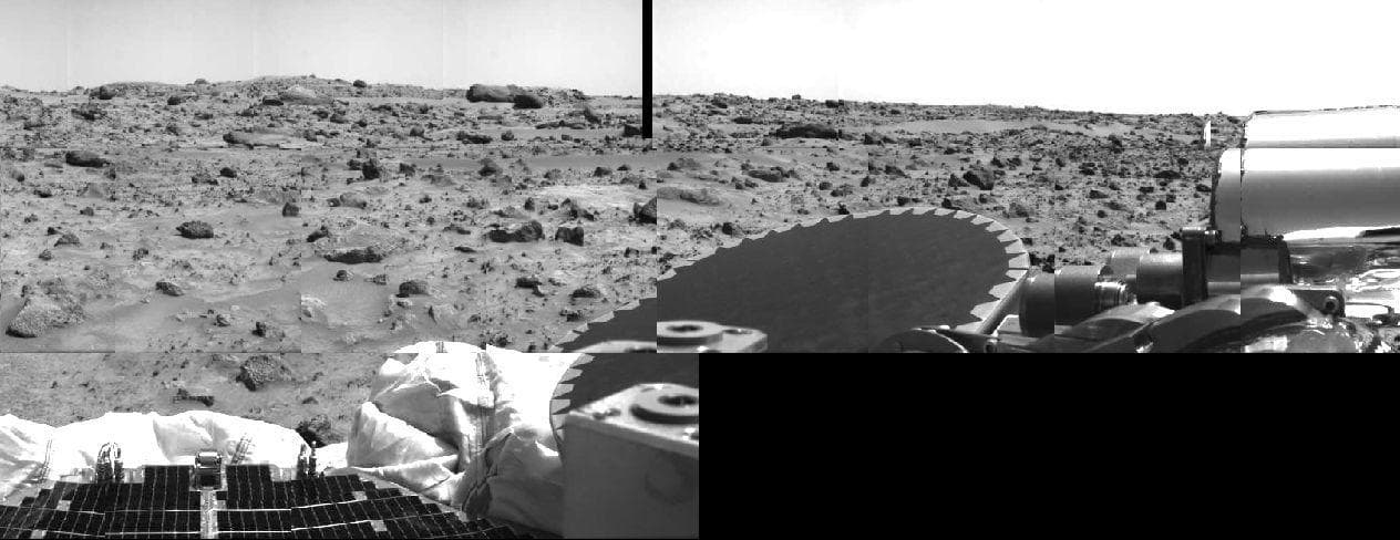 NASA image: High-gain Antenna & Terrain