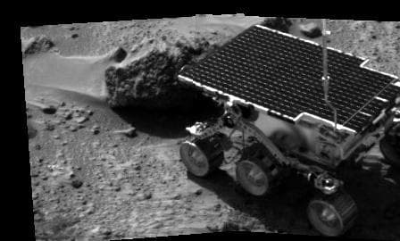 NASA image: Sojourner APXS studies Barnacle