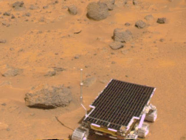 NASA image: Sojourner near Barnacle