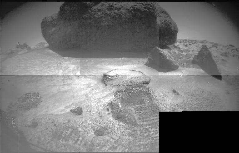 NASA image: Yogi and Rover Tracks