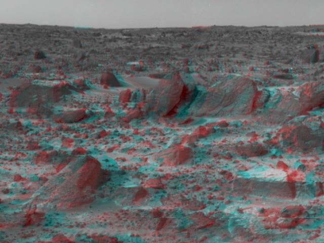 NASA image: Prominent Rocks - 3-D