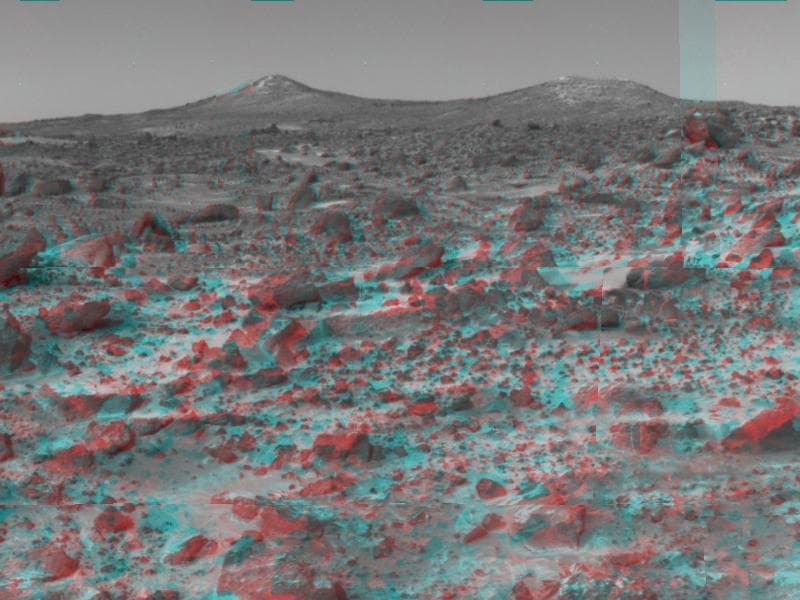 NASA image: Twin Peaks - 3-D