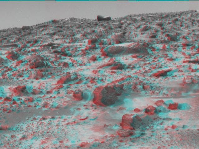 NASA image: Couch & Martian Terrain - 3-D