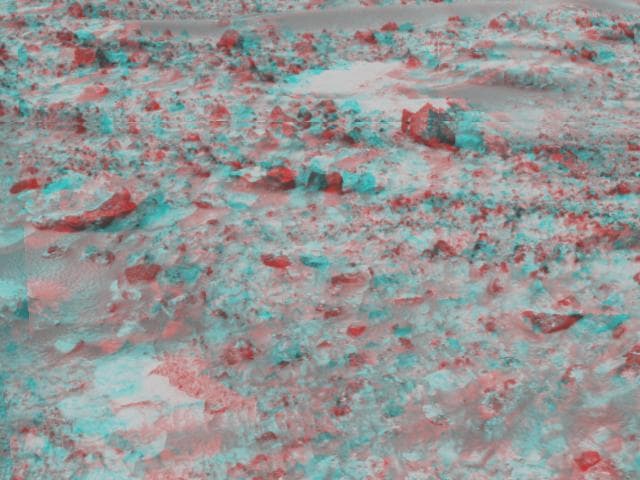 NASA image: Martian Terrain - 3-D