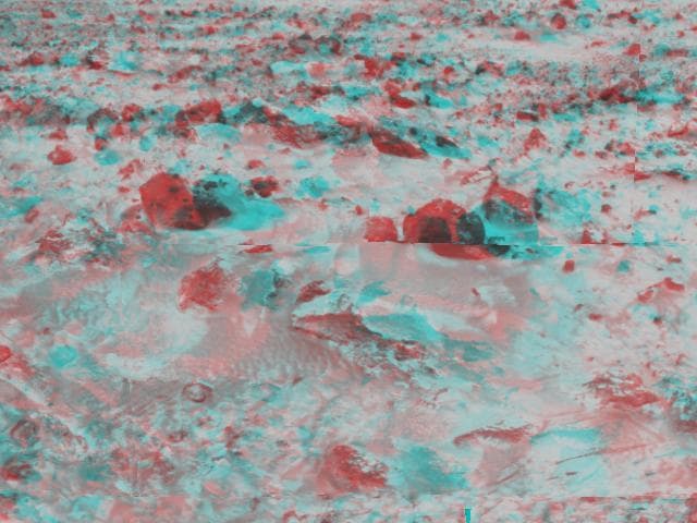 NASA image: Martian Terrain - 3-D