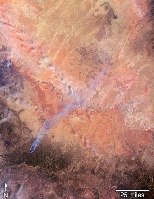 NASA image: Tinder Fire in Arizona Viewed by NASA's MISR