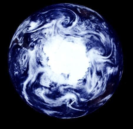 NASA image: South Polar Projection of Earth