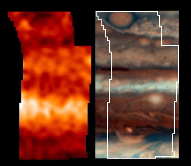 NASA image: Jupiter Temperatures--Broad Latitude