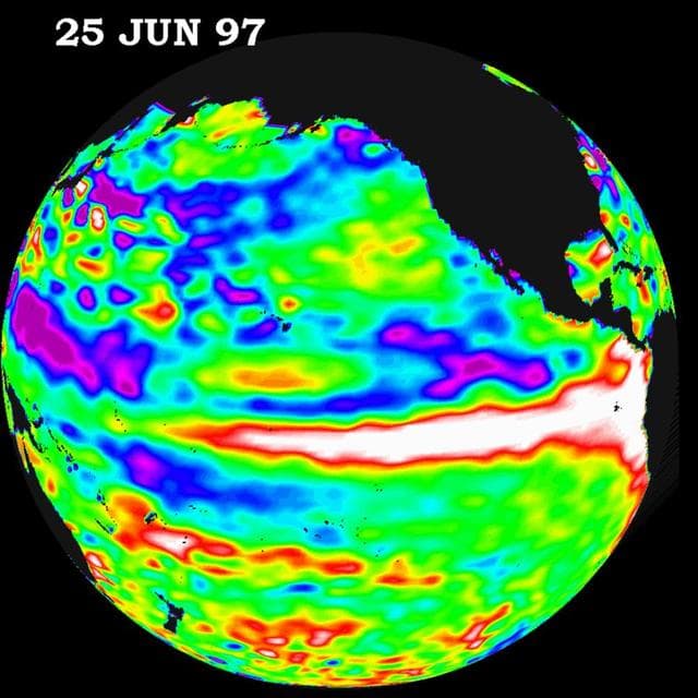 NASA image: TOPEX/El Niño Watch - June 25, 1997