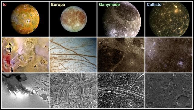 NASA image: Landscape Comparisons - Galilean Satellites
