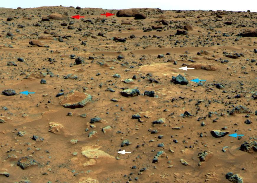 NASA image: Three Classes of Martian rocks