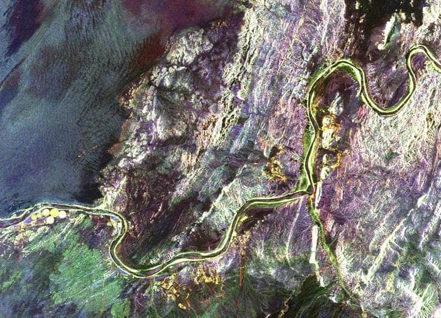 NASA image: South Africa, Namibia Diamond Deposits close-up