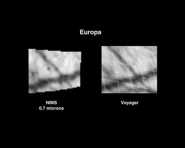 NASA image: Europa 6th Orbit NIMS Data