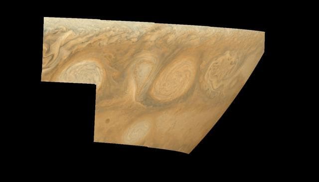 NASA image: Jupiter Long-lived White Ovals in True Color Time Set 4
